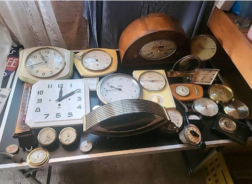 Große sammlung vintage uhren - vintage,